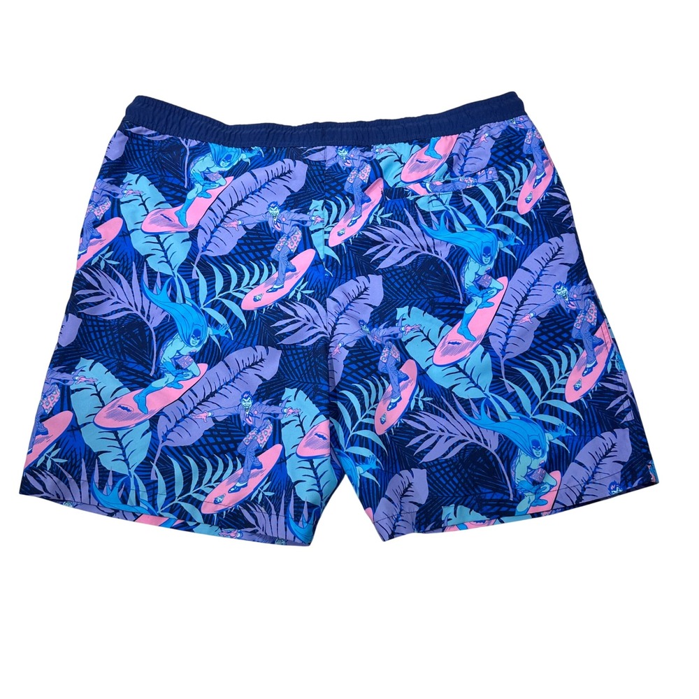 Batman Joker Surfing Swim Trunks Mens XL Blue Tropical Graphic Board Shorts - Picture 3 of 8